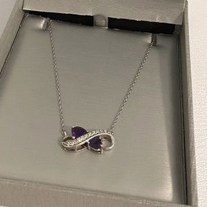 Purple Heart Infinity Necklace